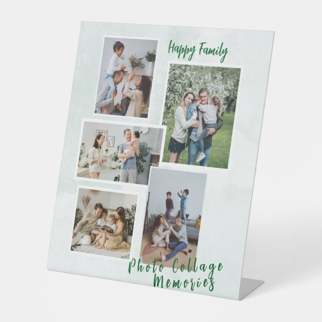 Personalisierte Foto Collage Plaque Sockelschild (Vorderseite)