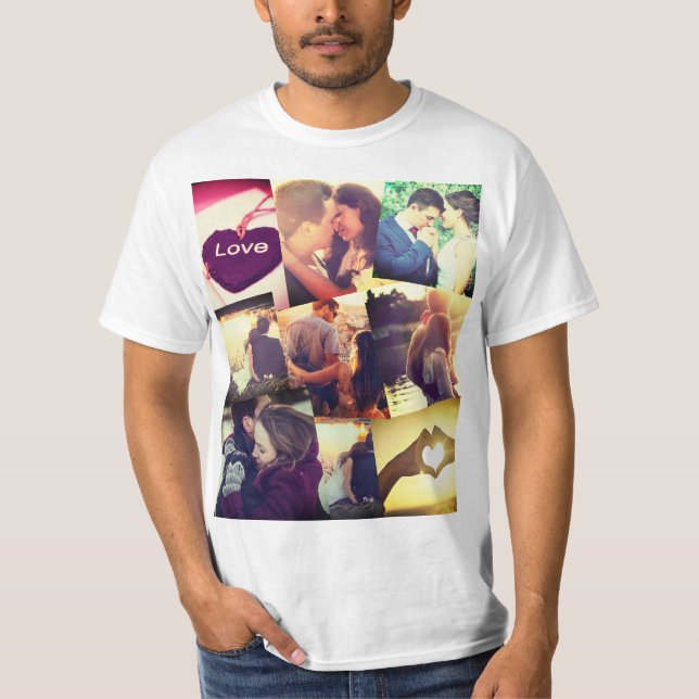 Personalisierte Foto-Collage T-Shirt (Vorderseite)