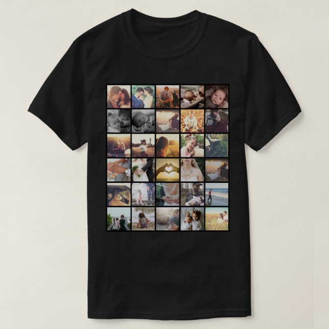 Personalisierte Foto-Collage T-Shirt (Design vorne)
