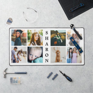 Personalisierte Foto-Desk-Mat mit 8 Fotos Schreibtischunterlage