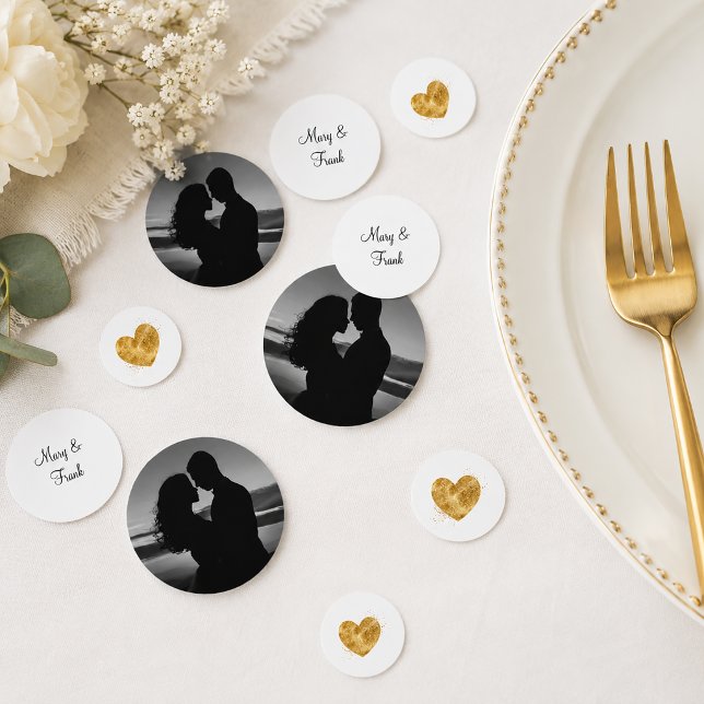 Personalisierte Foto-Hochzeit Konfetti (Personalized Photo Wedding Engagement Confetti)