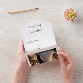 Personalisierte Foto-Hochzeitseinladungskarte | Cu All In One Einladung