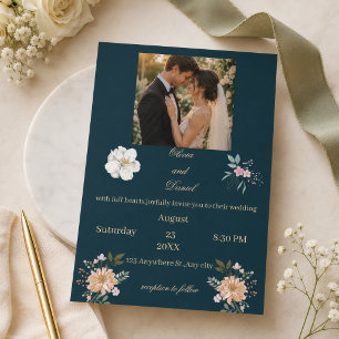 Personalisierte Foto-Hochzeitseinladungskarte Einladung