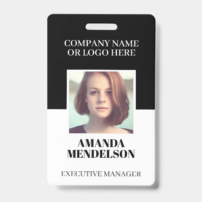 Personalisierte Foto-ID mit Barcode-Abzeichen Ausweis (Vorderseite)