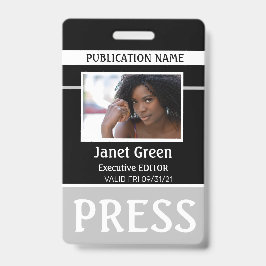 Personalisierte Foto ID Reporter Presseausweis Ausweis
