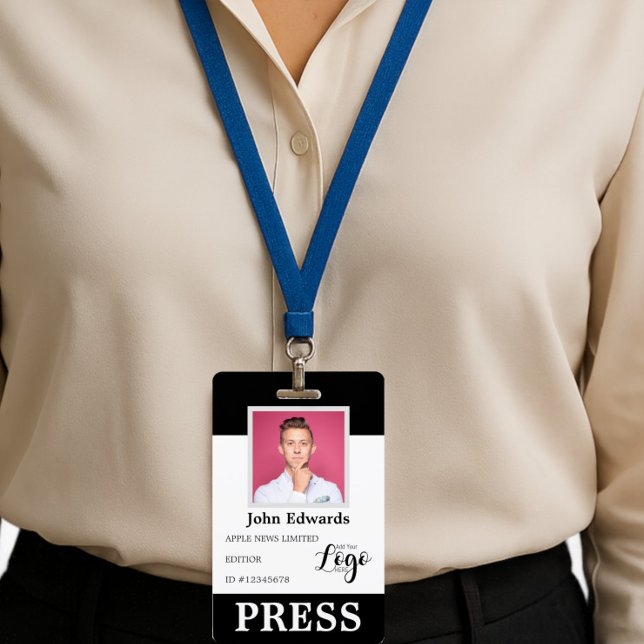 Personalisierte Foto-ID und Logo-Pressepass Ausweis (Von Creator hochgeladen)
