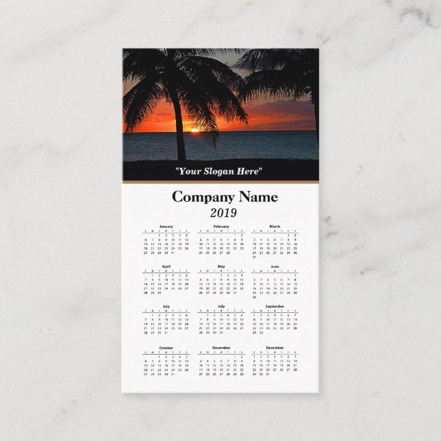 personalisierte Foto-Kalender 2019 Visitenkarte (Vorderseite)