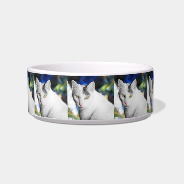 Personalisierte Foto-Katzen-Nahrungsmittelschüssel Napf (Vorderseite)