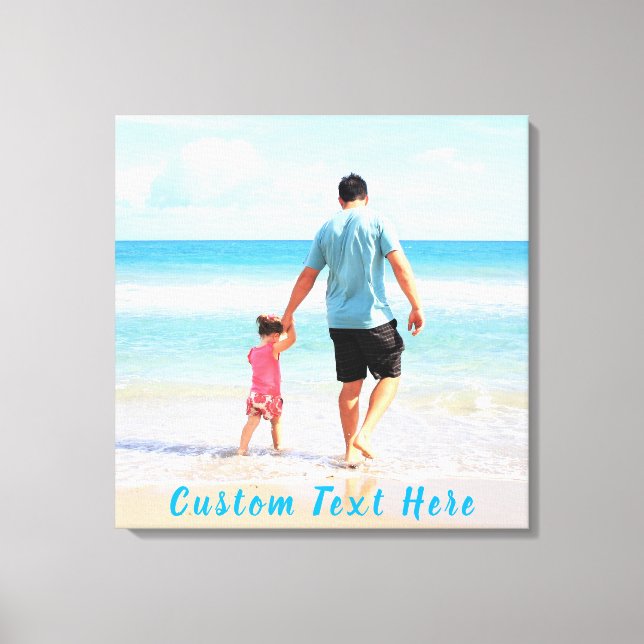 Personalisierte Foto-Leinwand Eigene Texte drucken Leinwanddruck (Vorderseite)