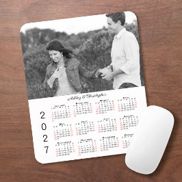 Personalisierte Foto-Namen 2027 Kalender Mousepad
