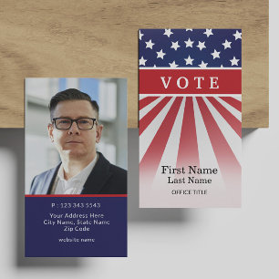 Personalisierte Foto (Rückseite) Kampagne Wahl  Visitenkarte
