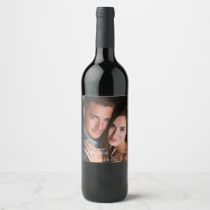 Personalisierte Foto Save The Date Getränkeetikett Weinetikett