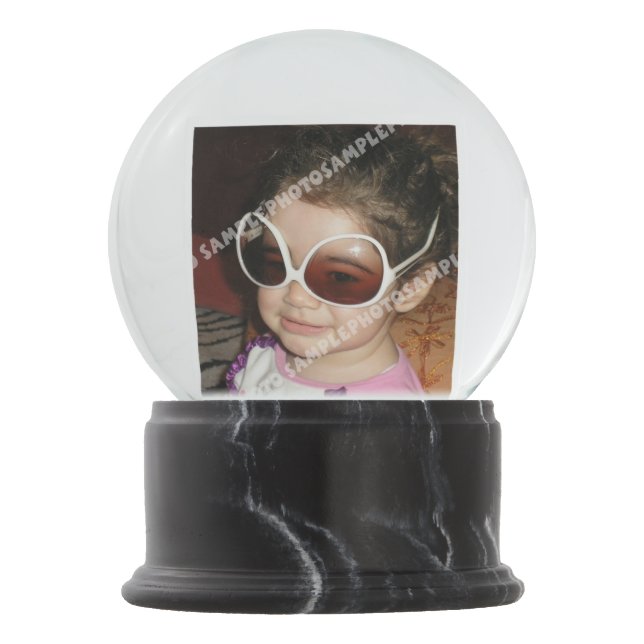 Personalisierte Foto Schneeglobe. Mach dein eigene Schneekugel (Vorderseite)