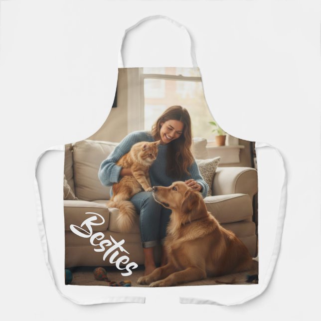 Personalisierte Foto-Schürze für Tierliebhaber Schürze (Vorderseite)