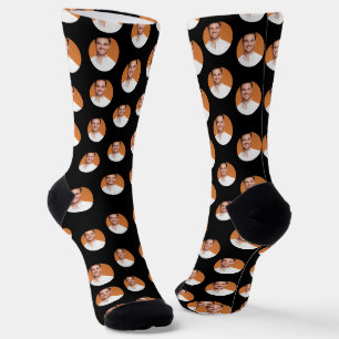 Personalisierte Foto Schwarze Crew Socken