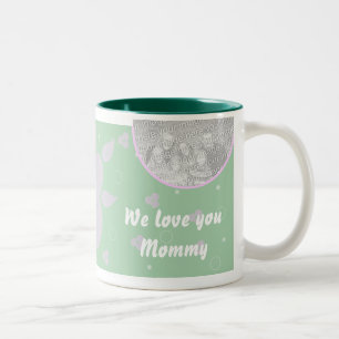 Personalisierte Foto-Tassen-Mama Zweifarbige Tasse