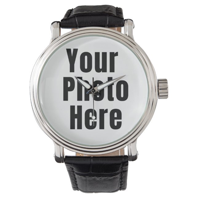 Personalisierte Foto-Uhr, benutzerdefinierte Foto- Armbanduhr (Vorderseite)