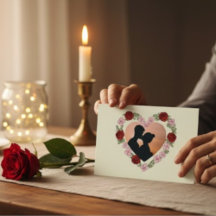 Personalisierte Foto‑ und Nachrichten‑Rosenherz‑Po