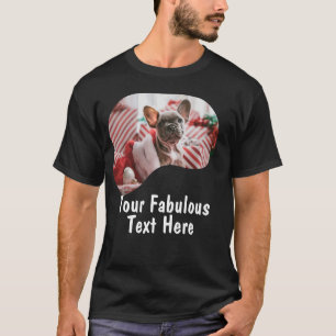 Personalisierte Foto- und Text-Blob-Form T-Shirt