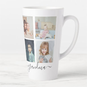 Personalisierte Foto- und Text-Fotocollage Familie Milchtasse