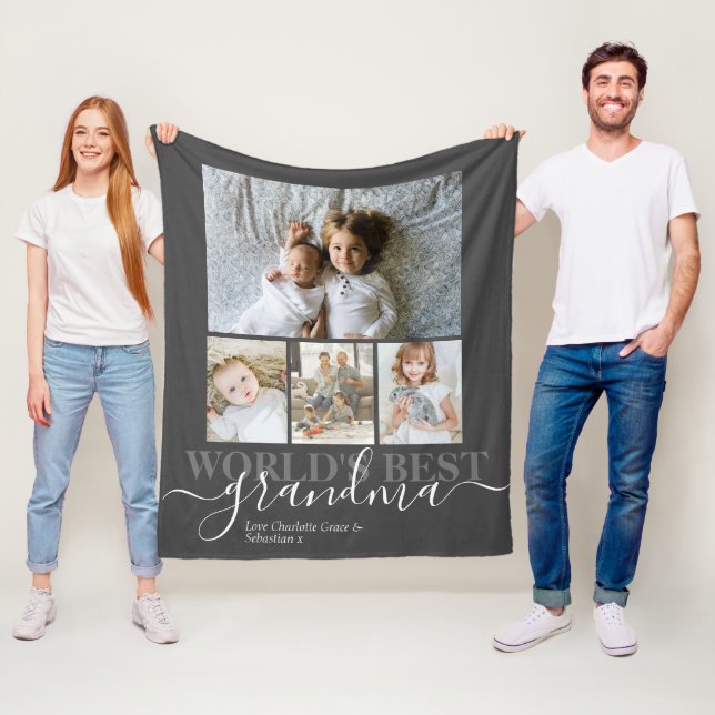 Personalisierte Foto- und Textfotografie Fleecedecke (Beispiel)