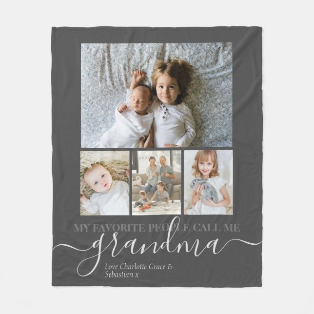 Personalisierte Foto- und Textfotografie Fleecedecke (Vorderseite)