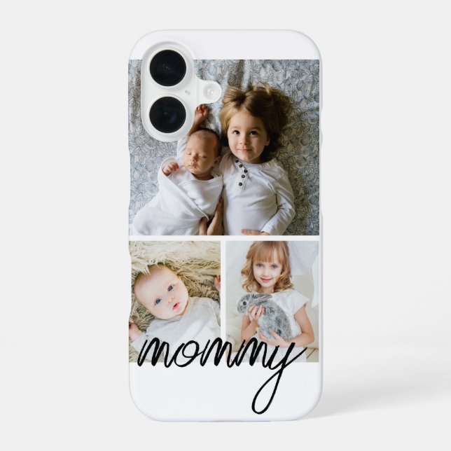 Personalisierte Foto- und Textfotografie iPhone 16 Hülle (Rückseite)