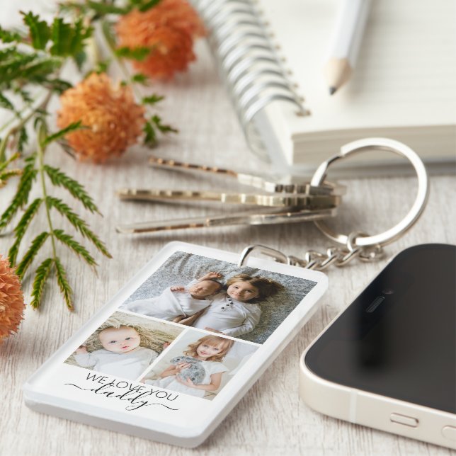 Personalisierte Foto- und Textfotografie Schlüsselanhänger (Vorderseite rechts)