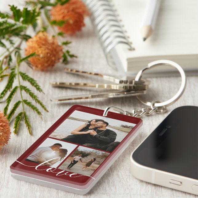 Personalisierte Foto- und Textfotografie Schlüsselanhänger (Vorderseite rechts)
