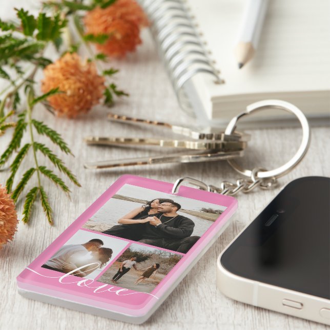 Personalisierte Foto- und Textfotografie Schlüsselanhänger (Vorderseite rechts)