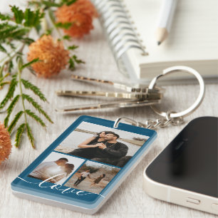 Personalisierte Foto- und Textfotografie Schlüsselanhänger