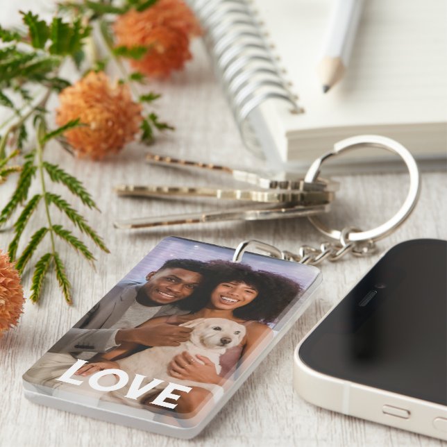 Personalisierte Foto- und Textfotografie Schlüsselanhänger (Vorderseite rechts)