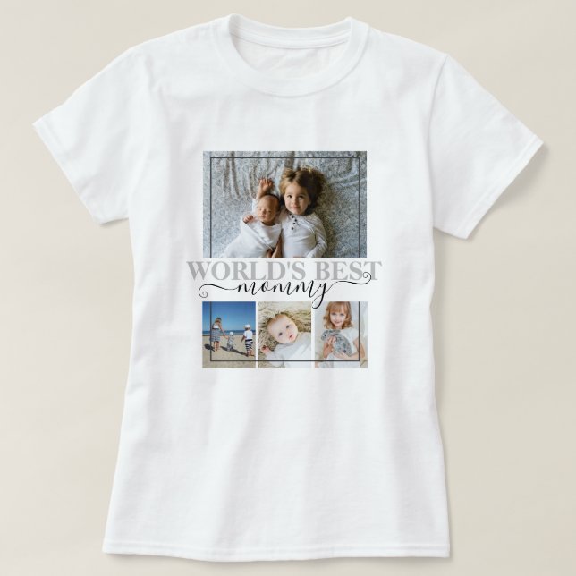 Personalisierte Foto- und Textfotografie T-Shirt (Design vorne)
