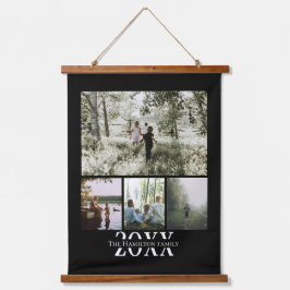 Personalisierte Foto- und Textfotografie Wandteppich Mit Holzrahmen