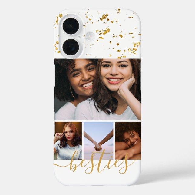 Personalisierte Foto- und Textmitarbeiterfreunde iPhone 16 Hülle (Rückseite)