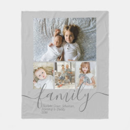 Personalisierte Foto- und Textsammlung Fleecedecke