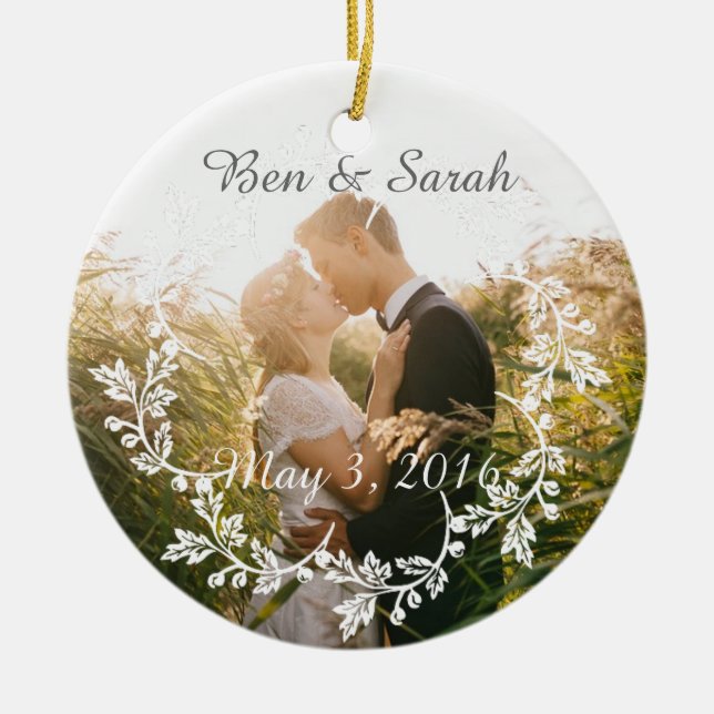 Personalisierte Foto-Verzierung Keramikornament (Vorne)