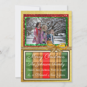 Personalisierte Foto Weihnachtskarte Feiertagskarte