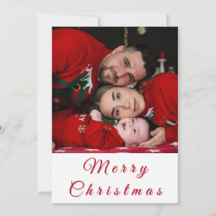 Personalisierte Foto-Weihnachtskarte Feiertagskarte