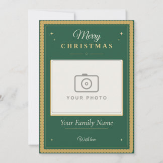 Personalisierte Foto-Weihnachtskarte für die Famil Karte