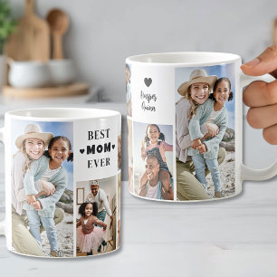 Personalisierte Fotocollage Beste Mama Kaffeetasse