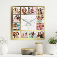 Personalisierte Fotocollage Besties Gold White