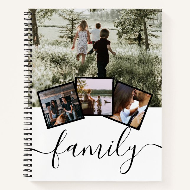 Personalisierte FotoCollage-Familie Notizbuch (Vorderseite)