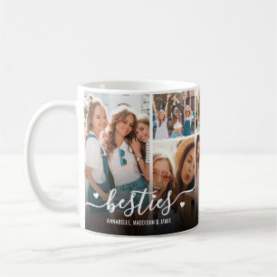 Personalisierte Fotocollage für beste Freundinnen Kaffeetasse