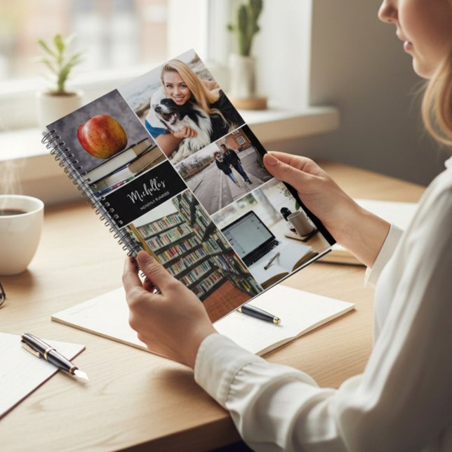 Personalisierte Fotocollage für jeden Monat Planer (Custom photo collage monthly planner)