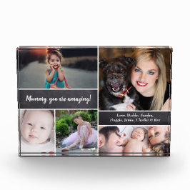 Personalisierte FotoCollage für Mami, Tafel Fotoblock