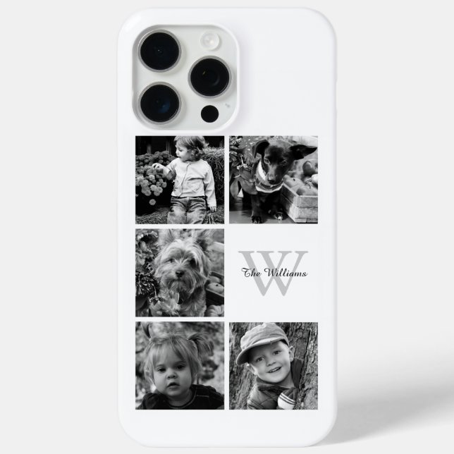 Personalisierte FotoCollage iPhone 15 Pro Max Hülle (Rückseite)
