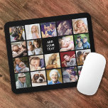 Personalisierte FotoCollage mit 19 Square Mousepad<br><div class="desc">Personalized mouse mat featuring 19 fotos of your choice,  and a text template for you to customize.</div>