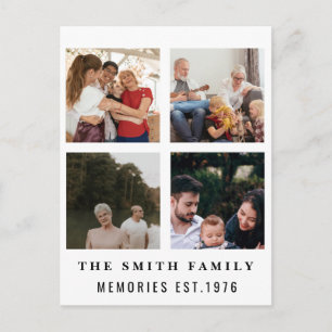 Personalisierte Fotocollage mit Familientradition Postkarte