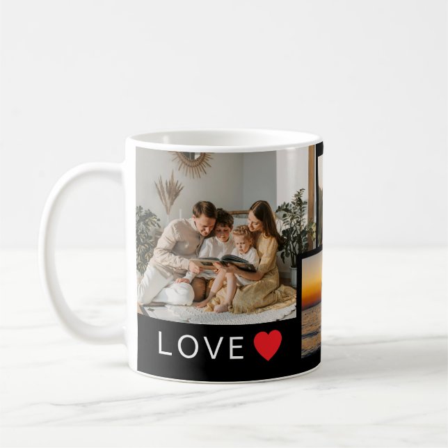 Personalisierte Fotocollage mit herzlicher Botscha Kaffeetasse (Links)